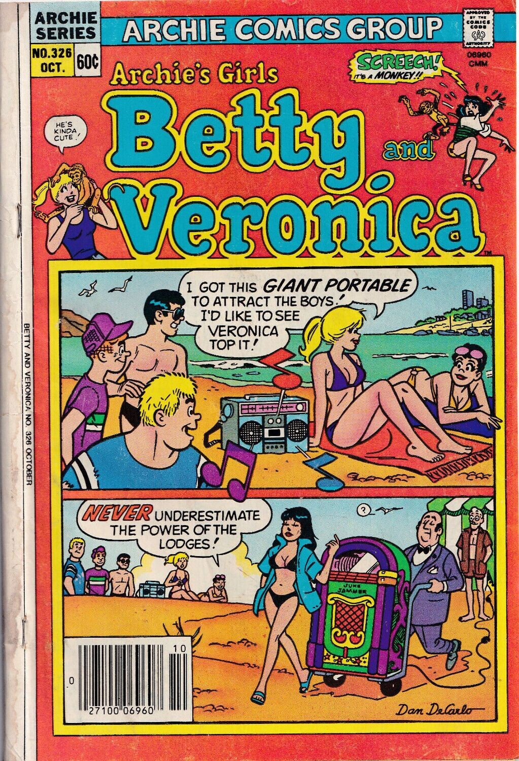 Archie&#39;s Girls Betty and Veronica #326, Archie Comics, October 1983, 60¢ bikinis