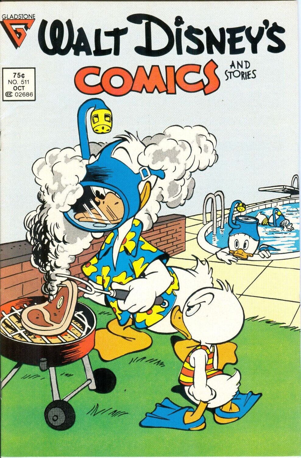 Walt Disney&#39;s Comics and Stories #511, 1st Gladstone, October 1986, 75¢ cover