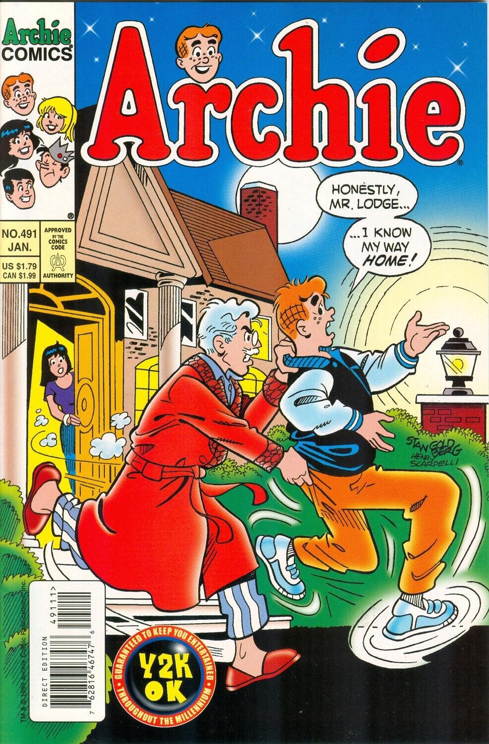 Archie #491 - Archie Comics, January 2000 - Stan Goldberg cover $1.79 VF/NM