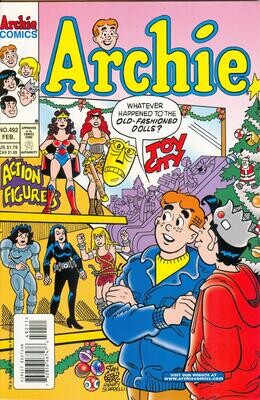 Archie #492 - Archie Comics, February 2000 - Stan Goldberg cover, Action Figures