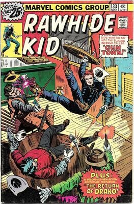Rawhide Kid #133, May 1976 Marvel Comics - 25¢ Larry Lieber cover VG/F