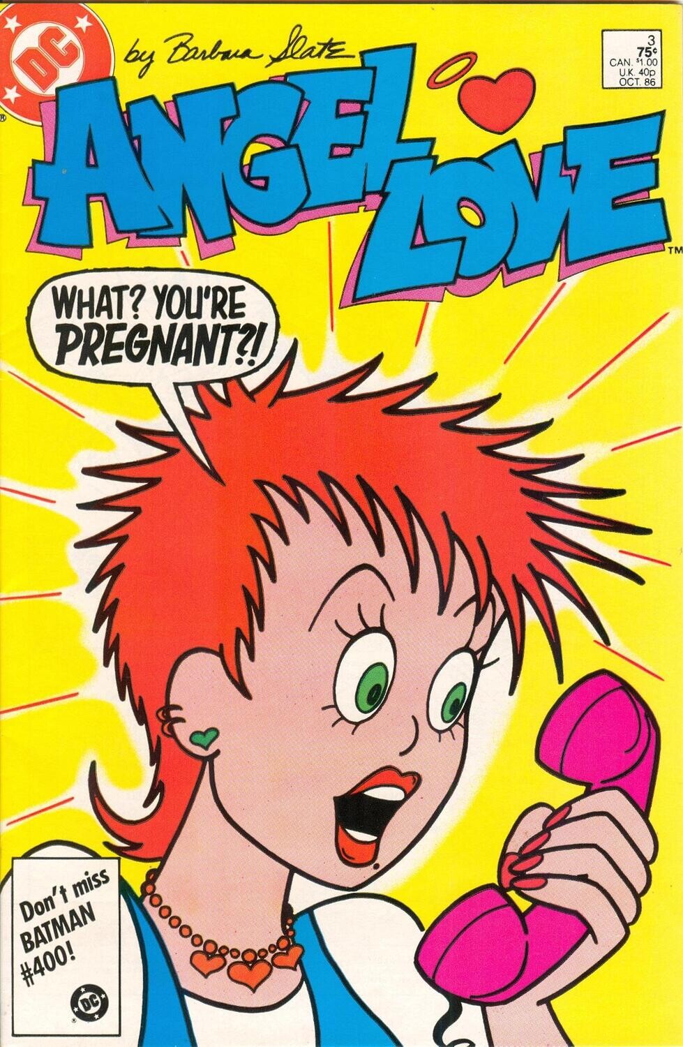 Angel Love #3 - DC Comics, October 1986 - 75¢ - Barbara Slate cover and art