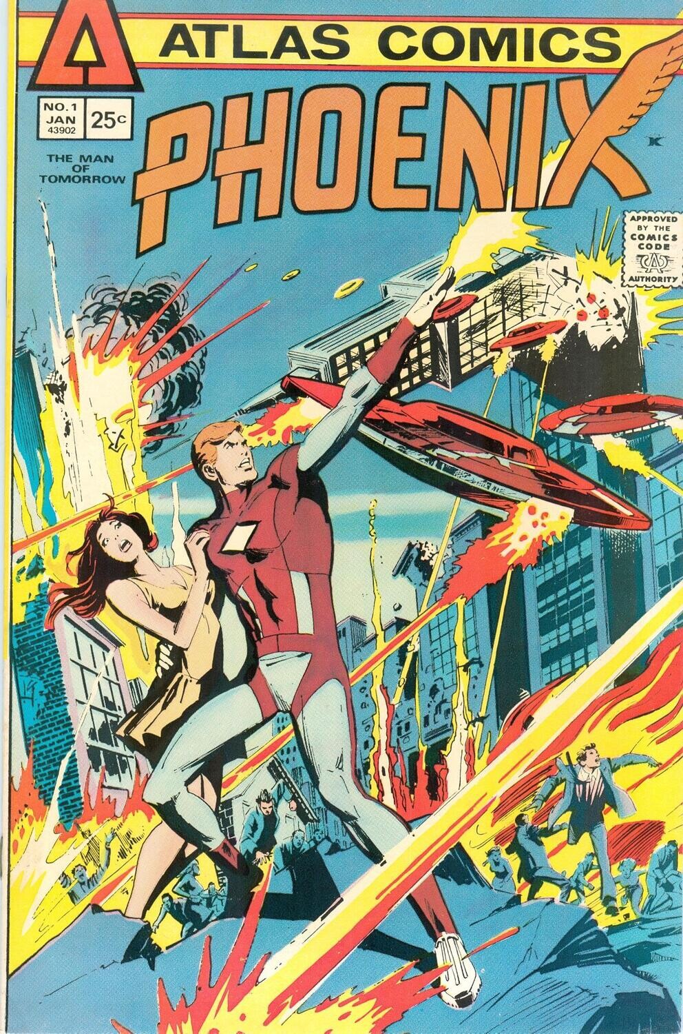 Phoenix #1 - Atlas Comics (Seaboard) VF, January 1975 25¢ cover, Sal Amendola
