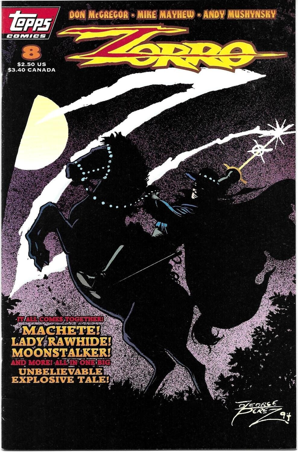 Zorro #8, Topps Comics - August 1994, $2.50 cover George Pérez, Lady Rawhide