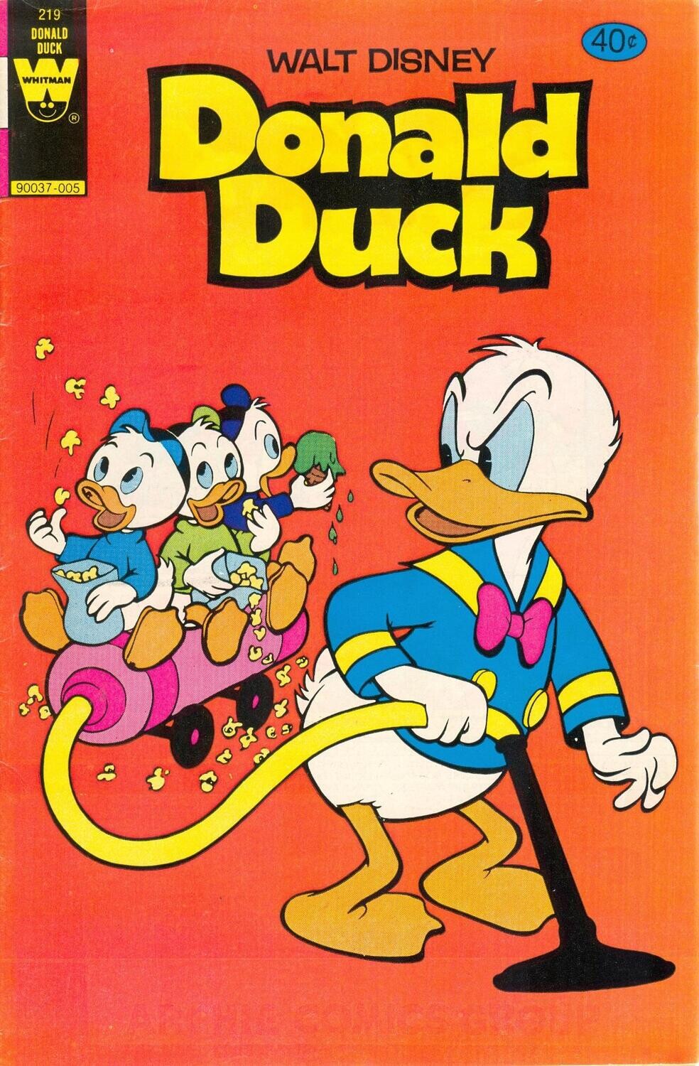 Donald Duck #219 - Whitman variant, May 1980, uncommon, Carl Barks cover FINE