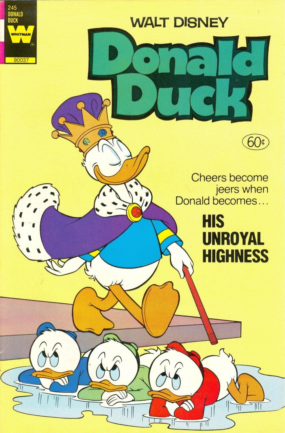 Donald Duck #245 - Whitman Comics, April 1984, last Whitman, Tony Strobl cover