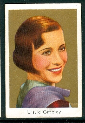 1934: Ursula Grabley, German comedic actress, tinted vintage cigarette card #101