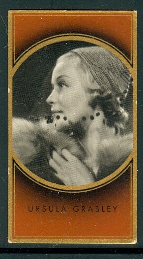 1934: Ursula Grabley, German comedic actress, vintage cigarette card #97