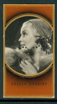 1934: Ursula Grabley, German comedic actress, vintage cigarette card #97