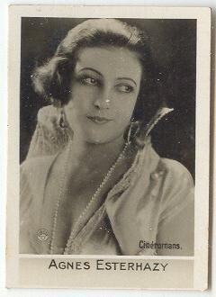 1930s: Agnes Esterhazy, German starlet, cigarette card #184