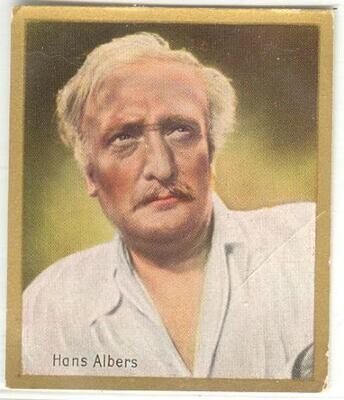 Hans Albers - c. 1934 super gilt edged color photo cigarette card #36