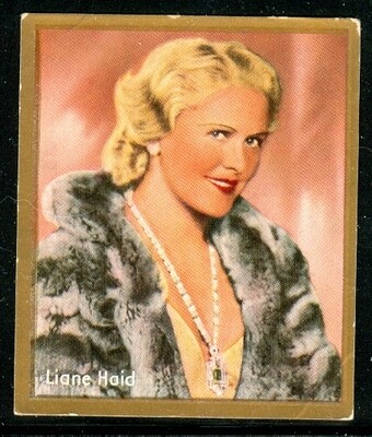 1934: Liane Haid - Nazi era actress, vintage Salem cigarette card #92