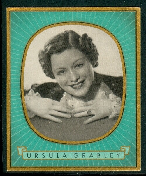 1937: Ursula Grabley, German comedic actress, vintage cigarette card #356