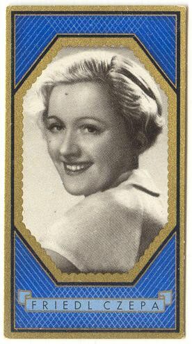 Friedl Czepa - Austrian actress b&amp;w photo cigarette card #370