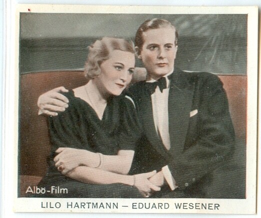 Lilo Hartmann &amp; Eduard Wesener, 1930s cigarette card #129, In Sachen Timpe