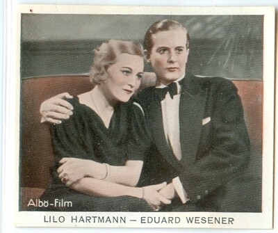 Lilo Hartmann &amp; Eduard Wesener, 1930s cigarette card #129, In Sachen Timpe