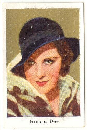 Frances Dee - 1930s Color Cigarette Card #405 - Nice!
