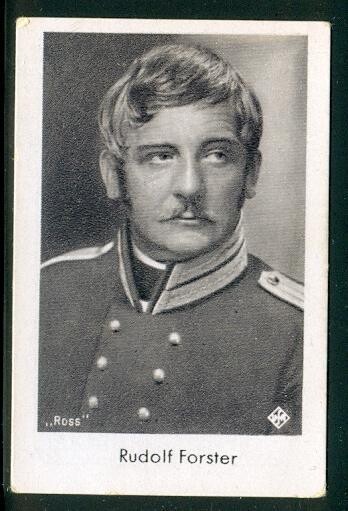 1930s: Rudolf Forster - in military uniform cigarette card #161