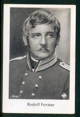 1930s: Rudolf Forster - in military uniform cigarette card #161