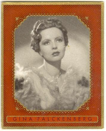 1937: Gina Falckenberg, Actress/Author large cigarette card #432