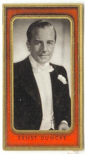 Ernst Dumcke - Nazi era German character actor 1936 cigarette card #159