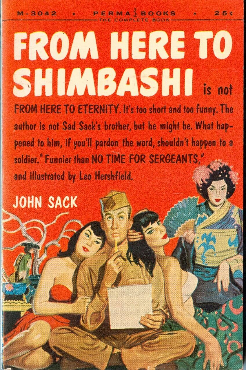 Perma Books #M-3042 - From Here to Shimbashi by John Sack, April 1956 Hershfield