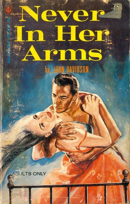 Never in Her Arms by John Davidson - Anchor Publication #WL 106, 1965 - vintage paperback