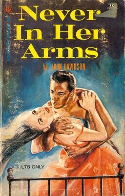 Never in Her Arms by John Davidson - Anchor Publication #WL 106, 1965 - vintage paperback