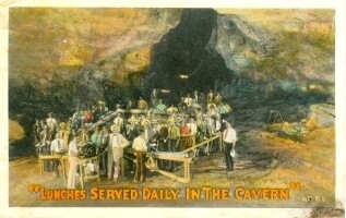 1931 Postcard - Written in Carlsbad Cavern 750 feet underground