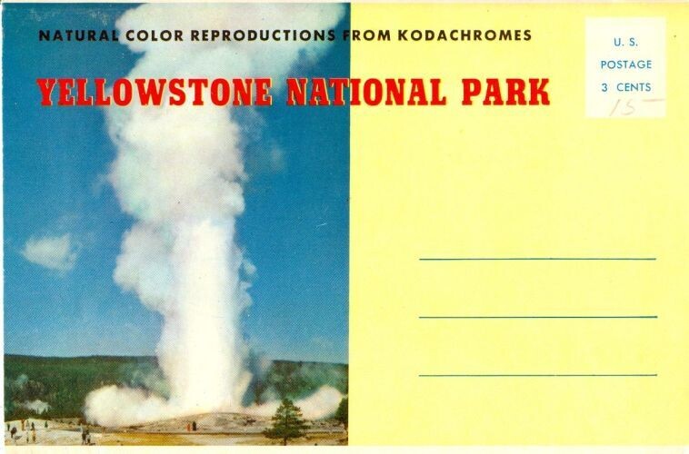 1960s Chrome View Card: Yellowstone National Park #16,201F