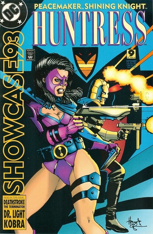 Showcase &#39;93 #9, Howard Chaykin cover, September 1993 - Huntress, Peacemaker