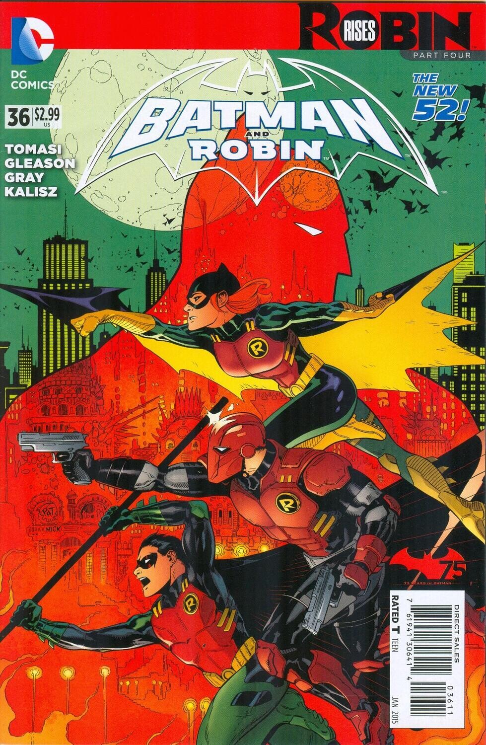 Batman and Robin #36, DC Comics, January 2015, Patrick Gleason $2.99 Robin Rises