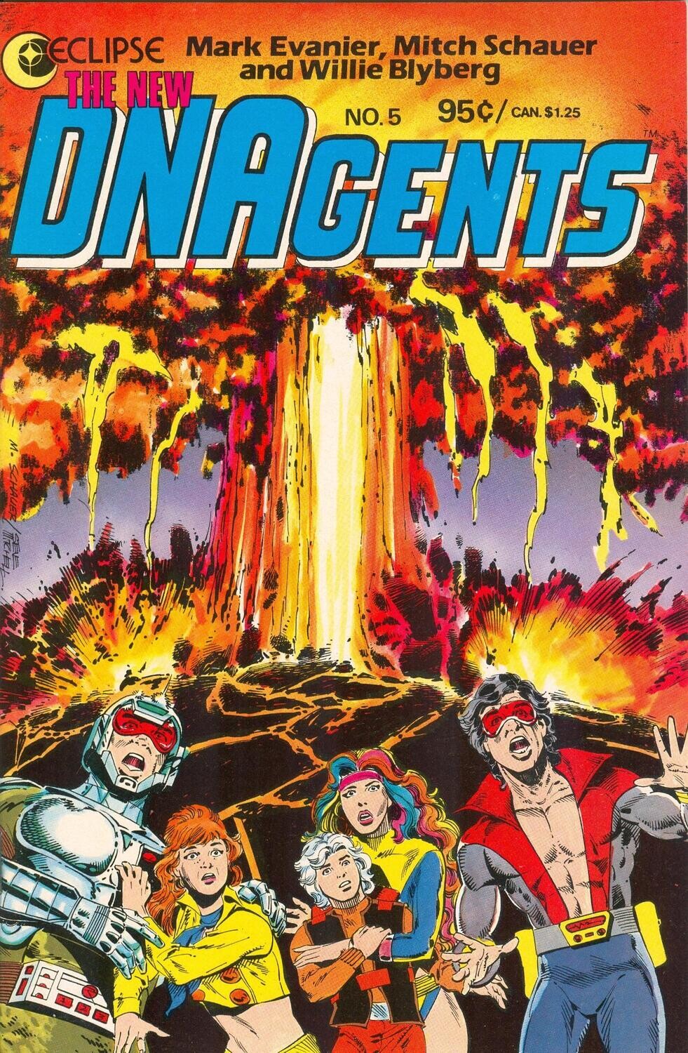 New DNAgents #5 (January 1986) Eclipse Comics, 95¢ - Mitch Schauer cover and art