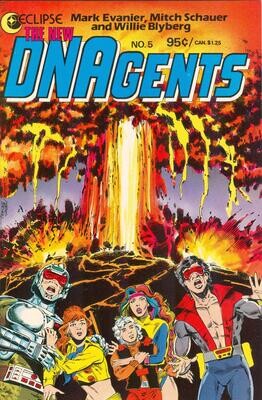 New DNAgents #5 (January 1986) Eclipse Comics, 95¢ - Mitch Schauer cover and art