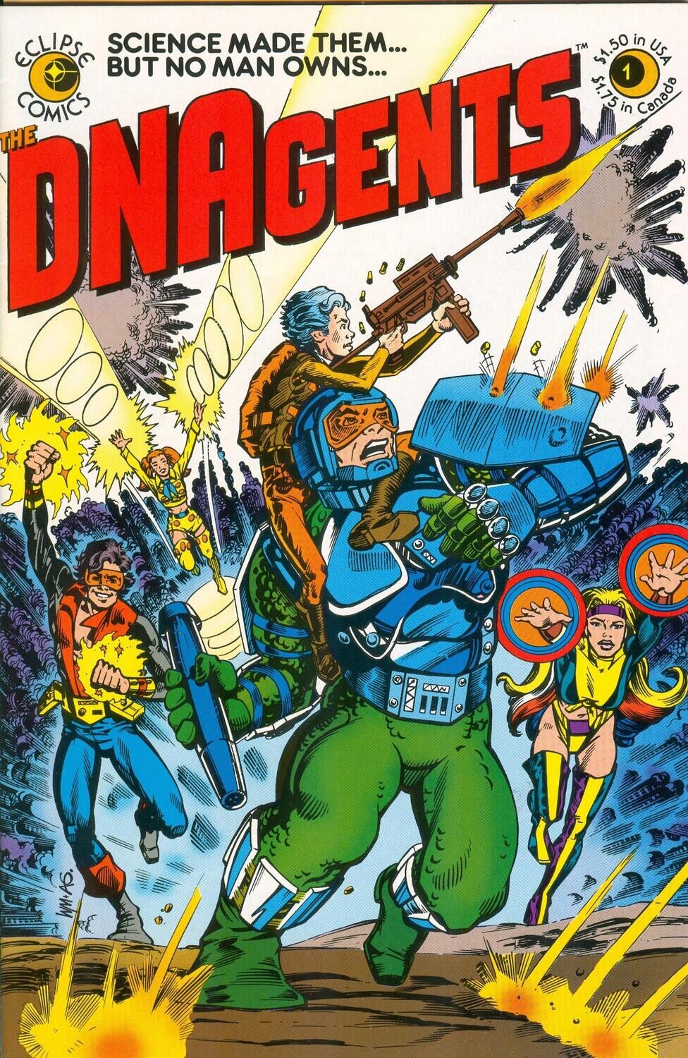 DNAgents #1 (March 1983) Eclipse Comics, $1.50 - Will Meugniot cover and art