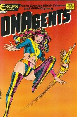 New DNAgents #12 (August 1986) Eclipse Comics, 99¢ - Mitch Schauer cover and art