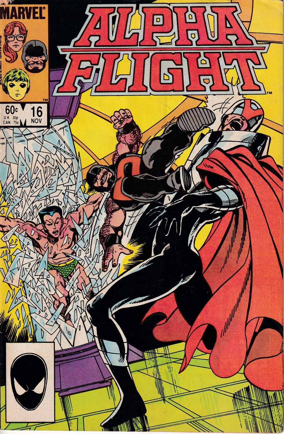 Alpha Flight #16, Marvel Comics, November 1984, 60¢ - John Byrne, Sub-Mariner