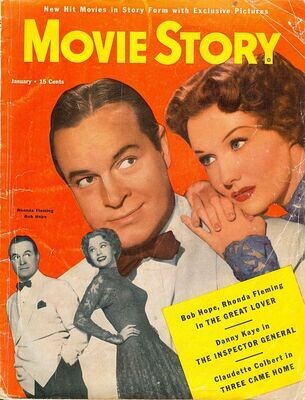 Movie Story Magazine #189 January 1950, Bob Hope, Danny Kaye, Claudette Colbert