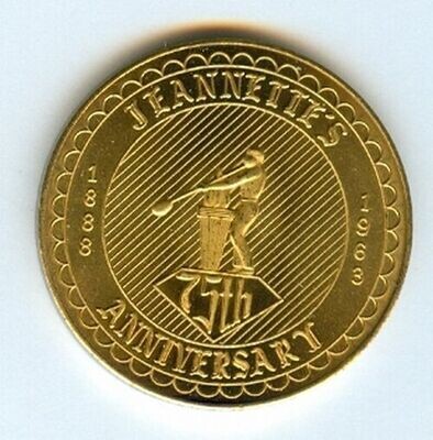1888-1963 Jeannette&#39;s 75th Anniversary, Penn., 50¢ Municipal Trade Token