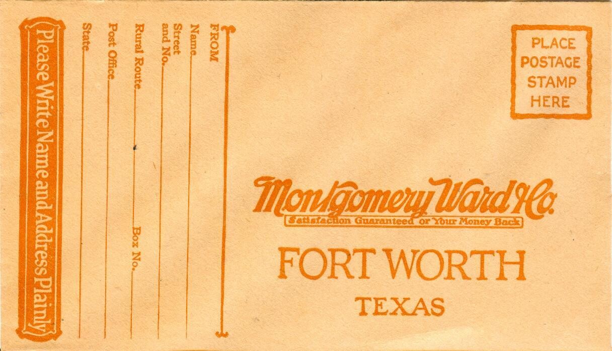 Montgomery Ward &amp; Co. - Order Blank &amp; Mailing Envelope, circa 1930s