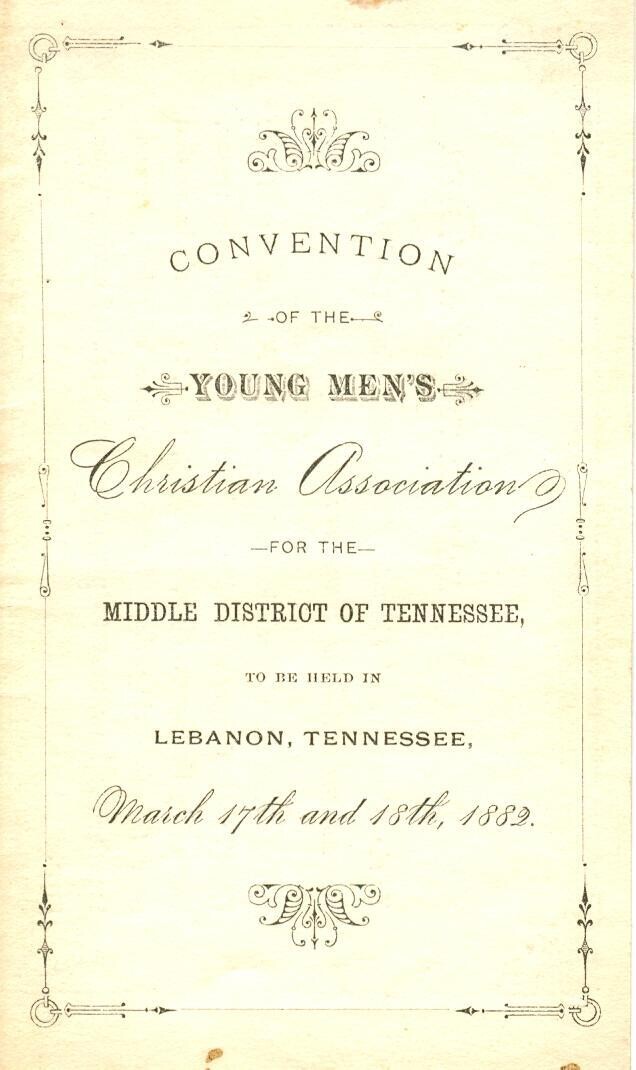 1882 Convention of the Young Men&#39;s Christian Association, Middle Tennessee