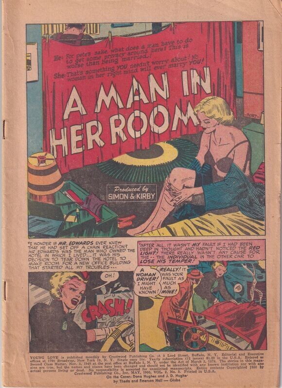 Young Love vol. 2 no. 3 (#9), Prize Comics, May 1950 10¢ cover price, coverless copy