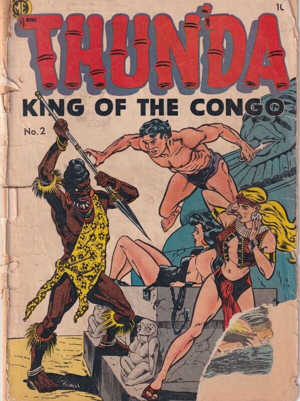 Thun&#39;da King of the Congo #2 (A1 #56), Magazine Enterprises, circa July 1952, 10¢ cover price, Bob Powell cover
