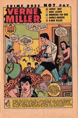 Crime Does Not Pay #60, Lev Gleason, February 1948 10¢ cover price, coverless copy, George Tuska