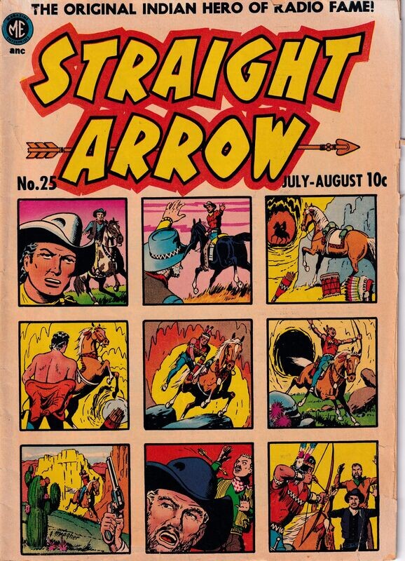 Straight Arrow #25, Magazine Enterprises, July-August 1952, 10¢ cover price, Fred Meagher cover