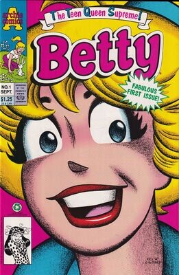 Betty #1 (September 1992) Archie Comics, $1.25 Rex W. Lindsey cover