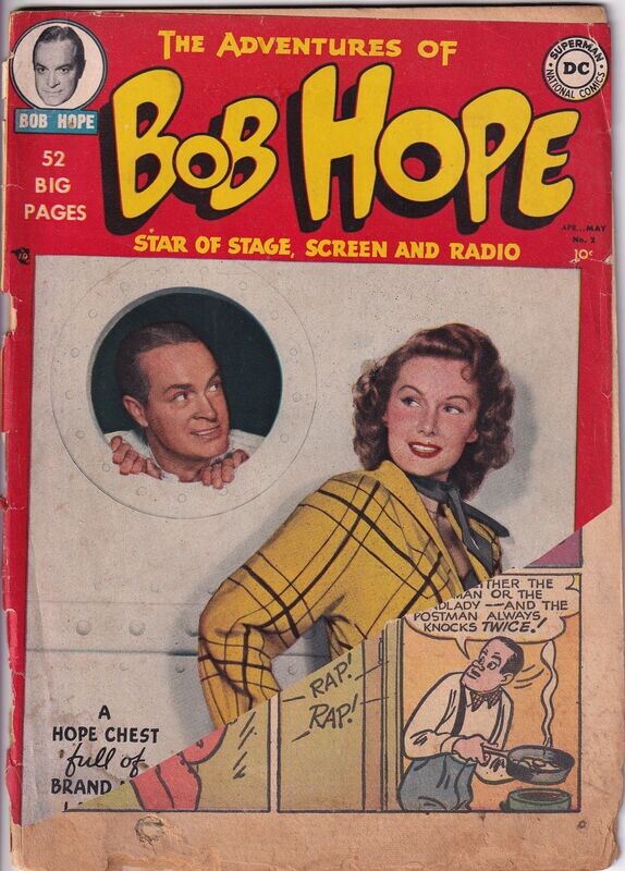 Adventures of Bob Hope #2, April-May 1950, DC Comics 10¢ photo cover
