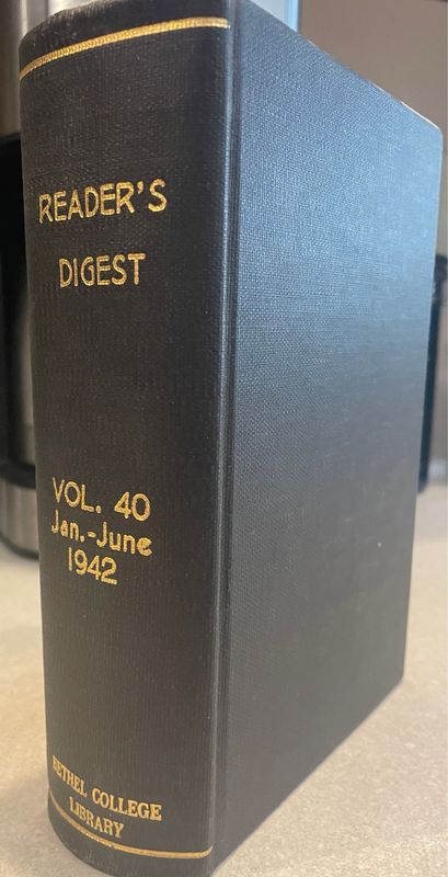Reader&#39;s Digest Vol. 40 January-June 1942 Library Bound