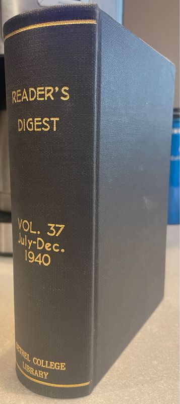 Reader&#39;s Digest Vol. 37 July-December 1940 Library Bound