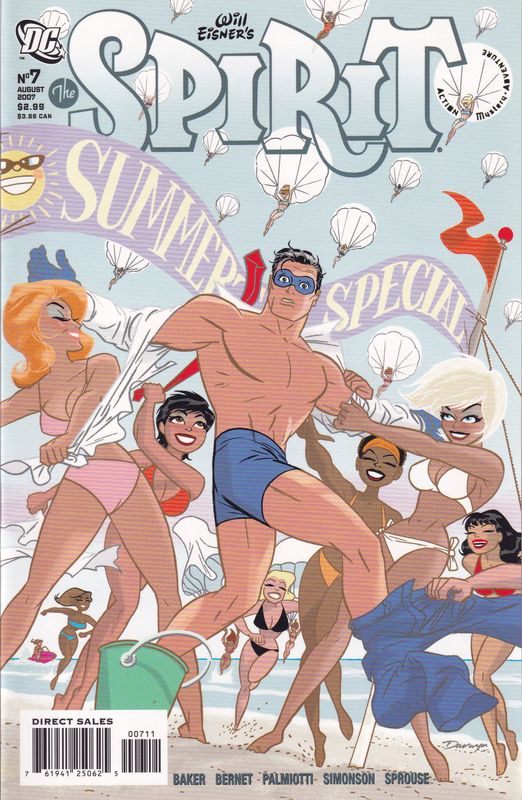 Spirit #7, DC Comics, May 2007, Summer Special good girl art cover Darwyn Cooke